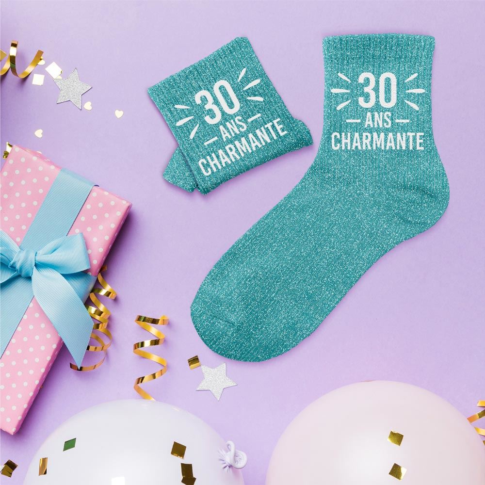 Chaussettes paillettes 30 ans