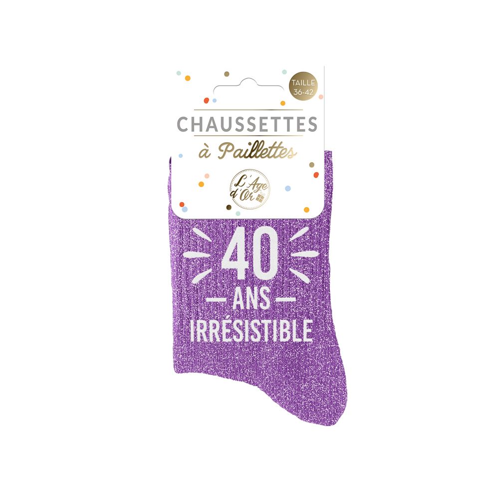 Chaussettes a paillettes 40 ans