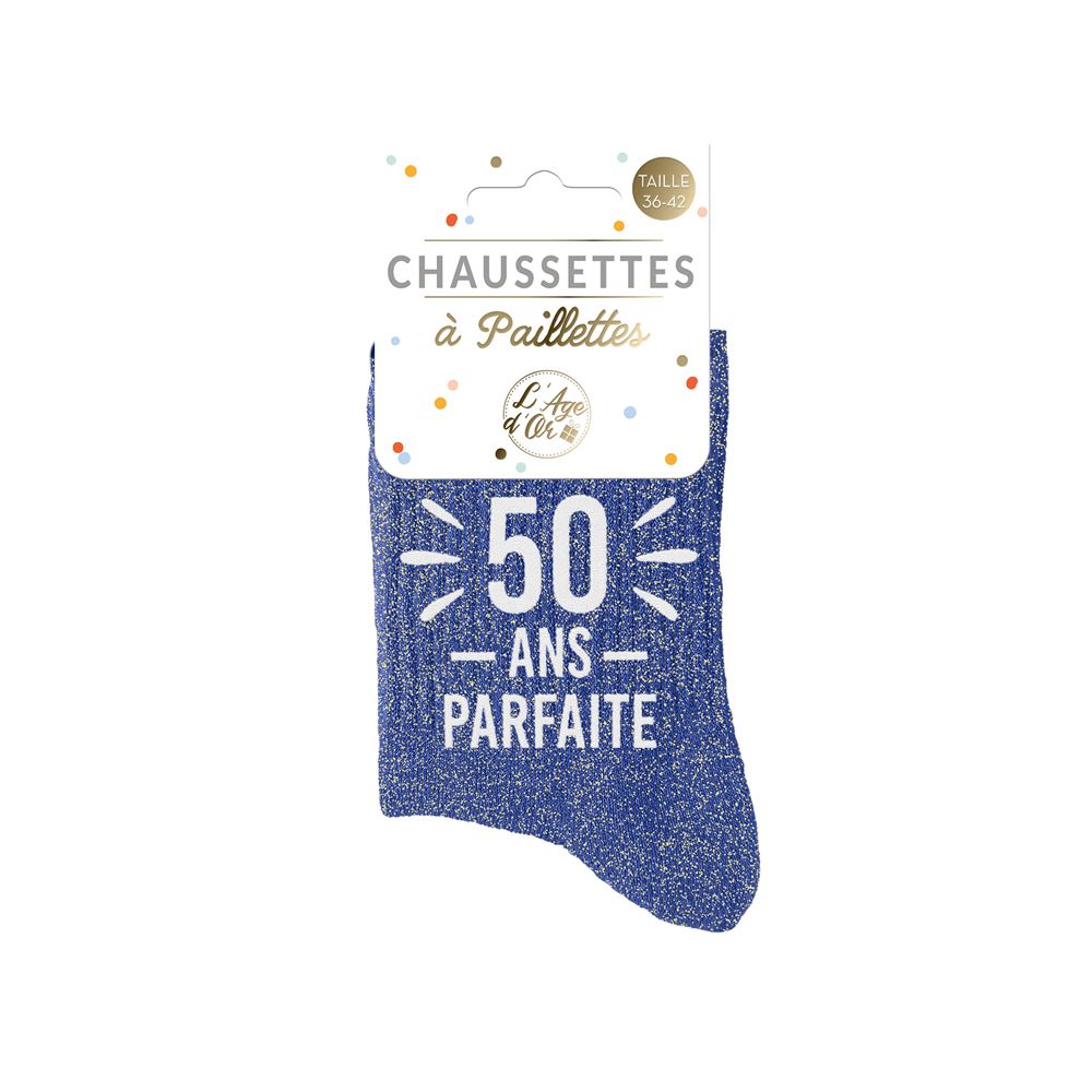 Chaussettes paillettes 50 ans