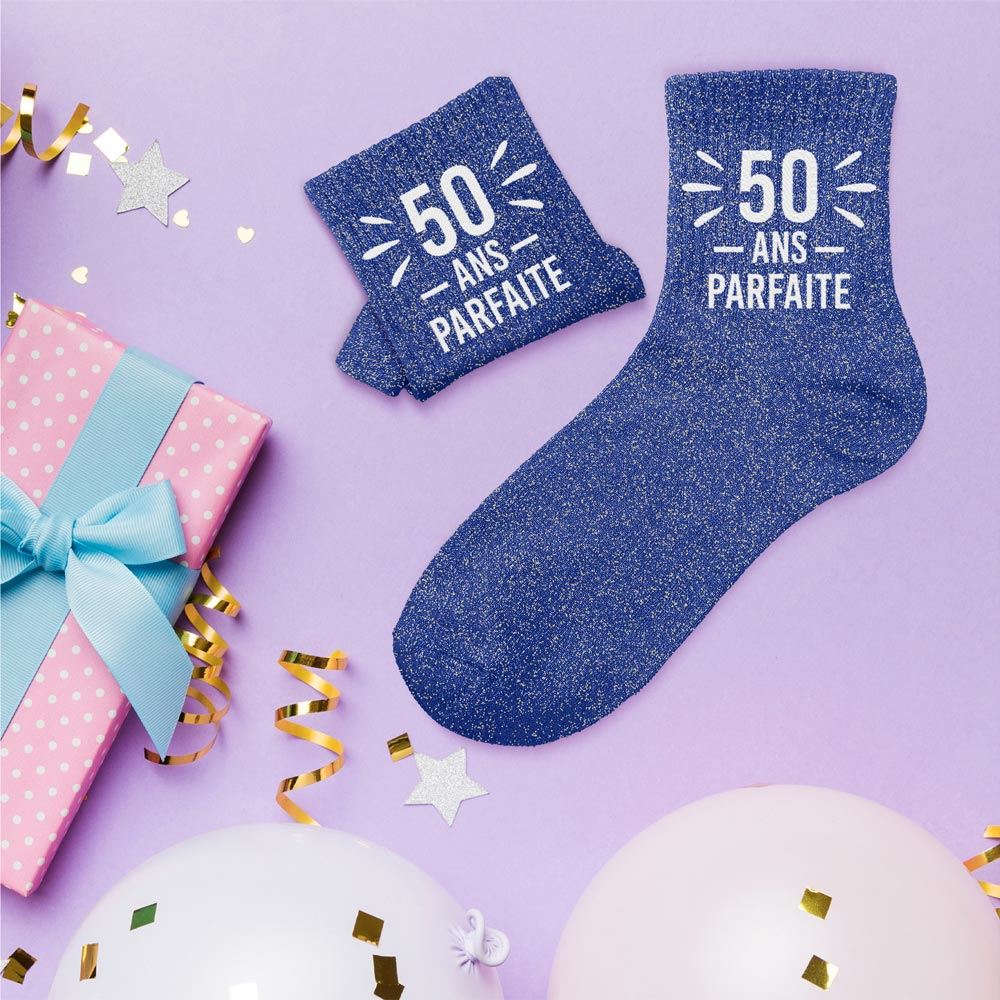 Chaussettes paillettes 50 ans