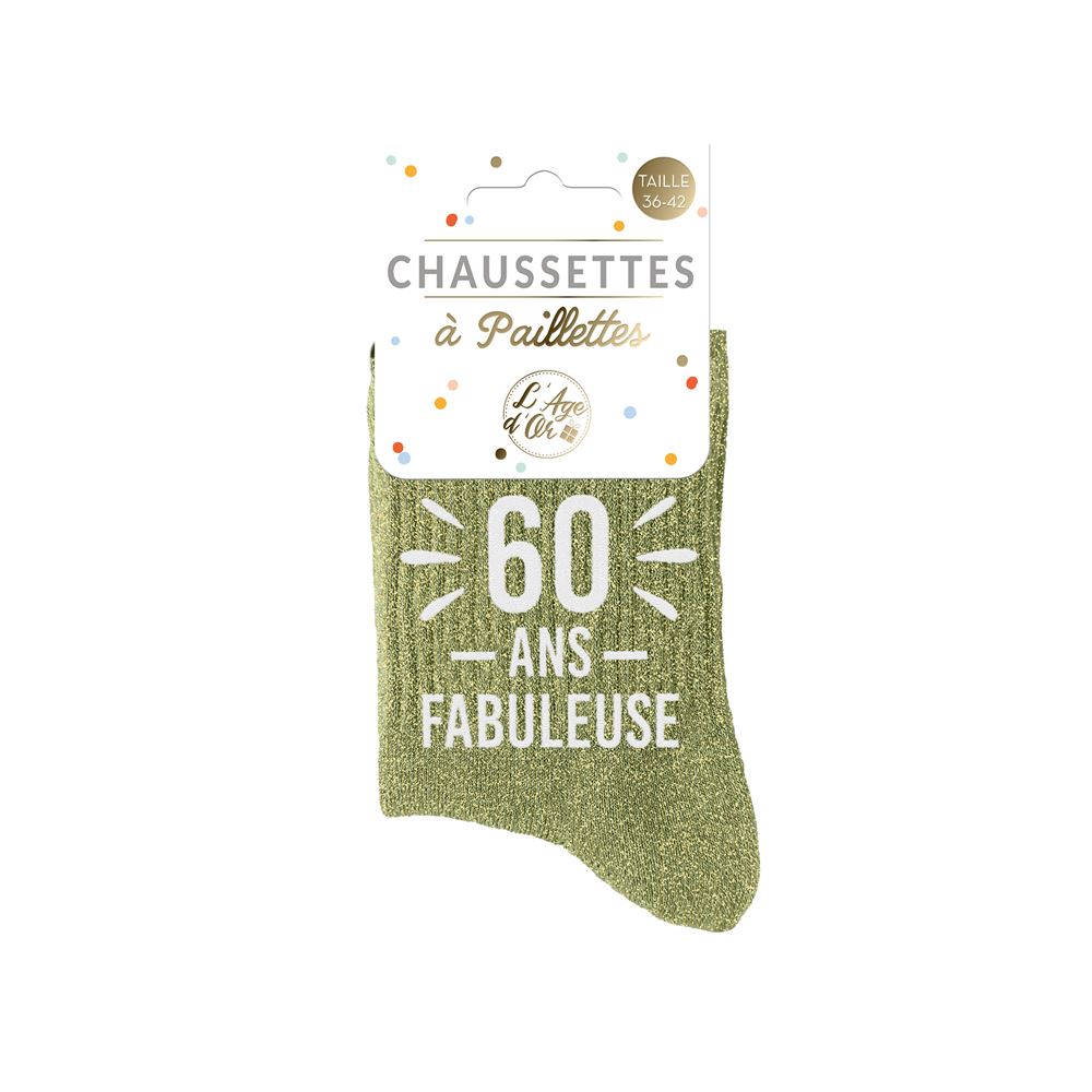 Chaussettes paillettes 60 ans