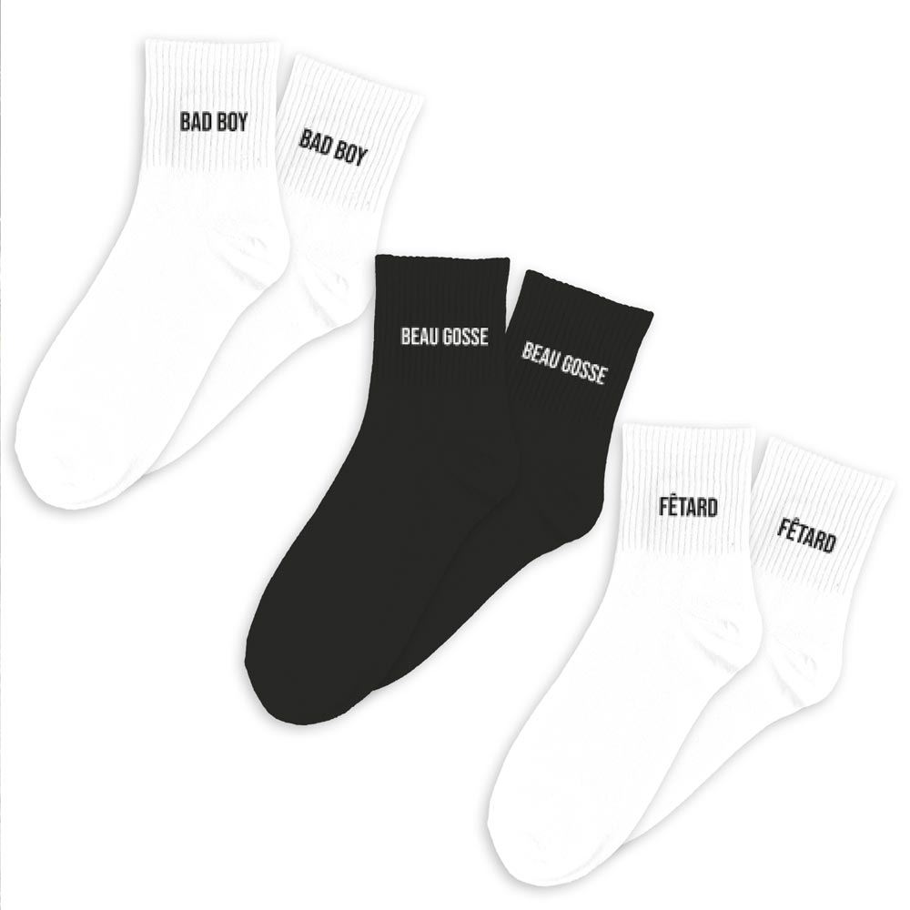 Coffret trio chaussettes homme bad boy duo