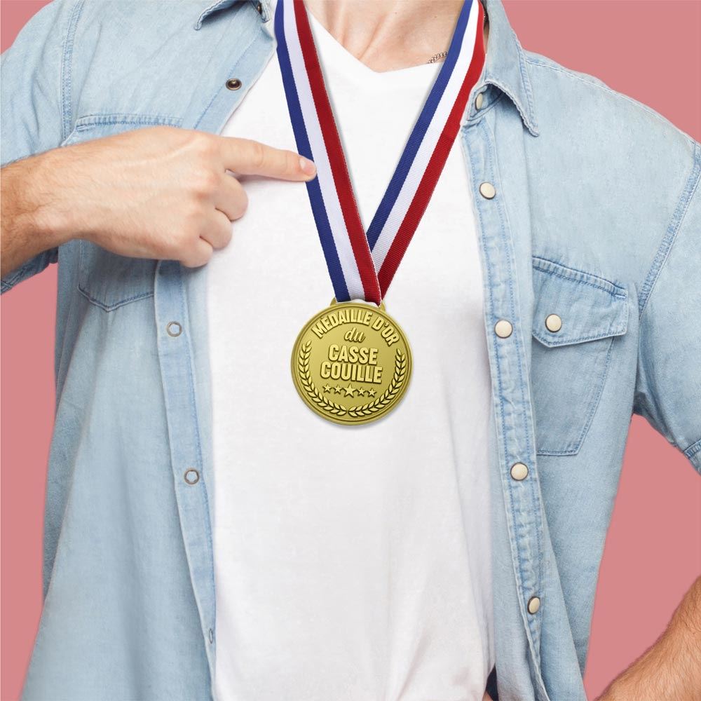 Medaille d or humoristique casse-couille
