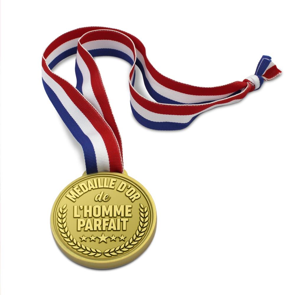 Medaille d’or  humoristique homme parfait