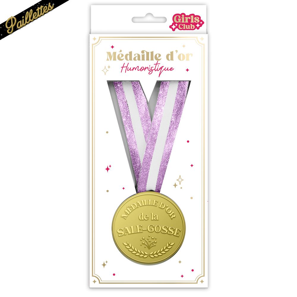 Medaille d or humoristique sale gosse