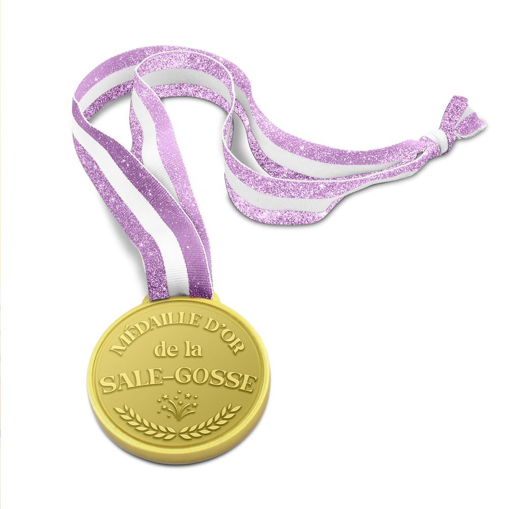 Medaille d or humoristique sale gosse