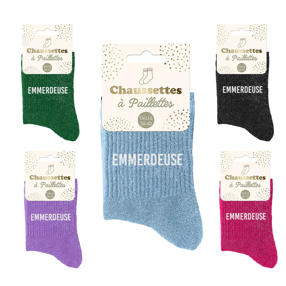 Chaussettes paillettes emmerdeuse 5mods /15pcs