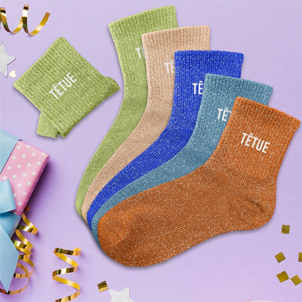 Chaussettes paillettes tetue 5mods /15pcs