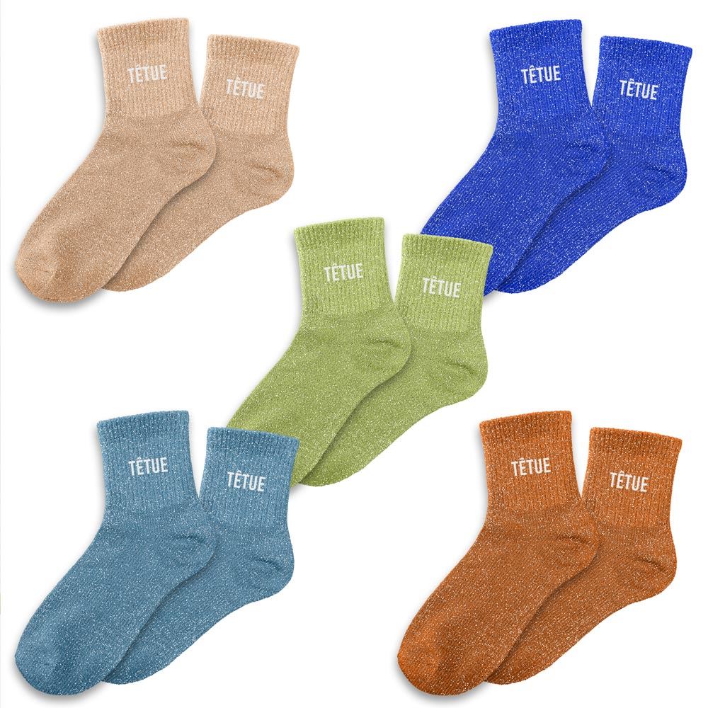 Chaussettes paillettes tetue 5mods /15pcs