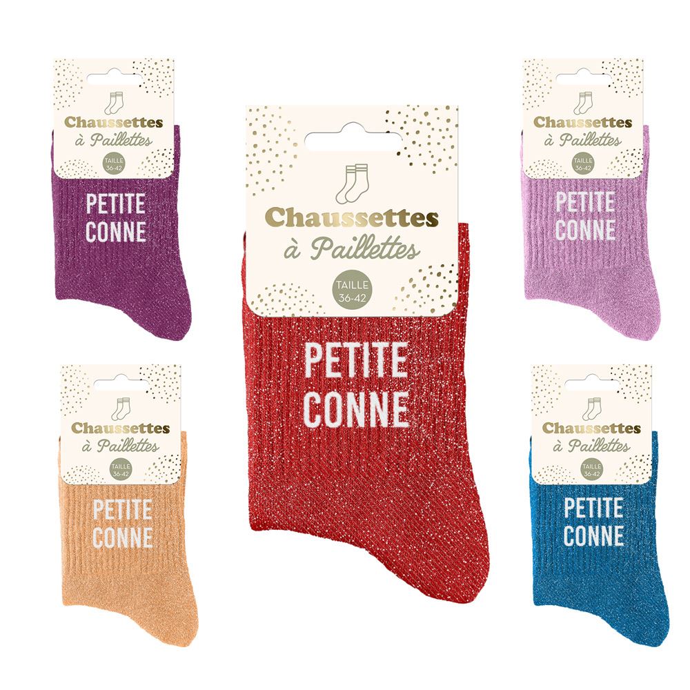 Chaussettes paillettes petite conne 5mods /15pcs