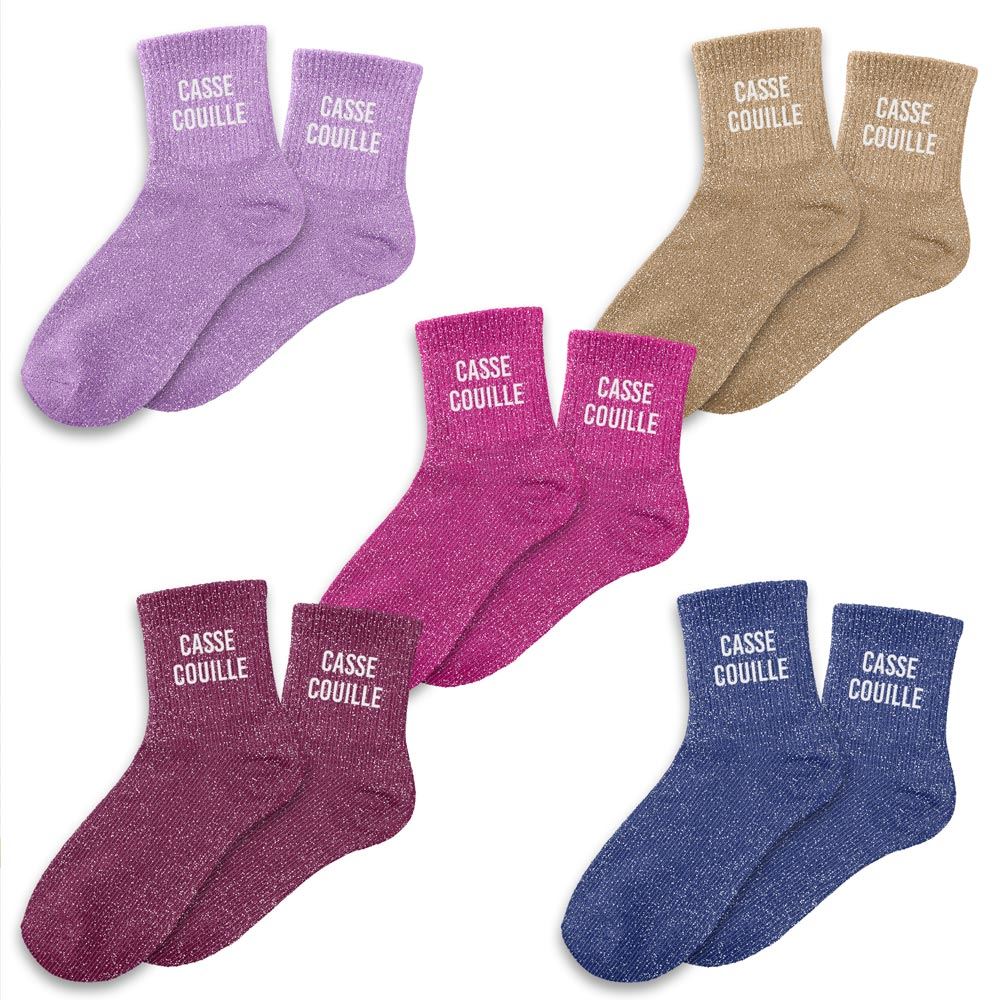 Chaussettes paillettes casse-couille 5mods /15pcs