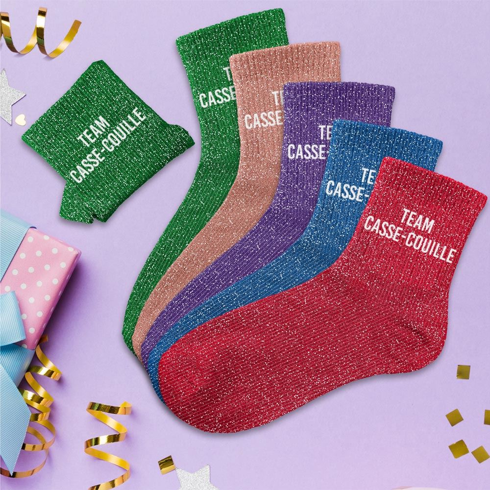 Chaussettes paillettes team casse-couille 5mods/ 15pcs