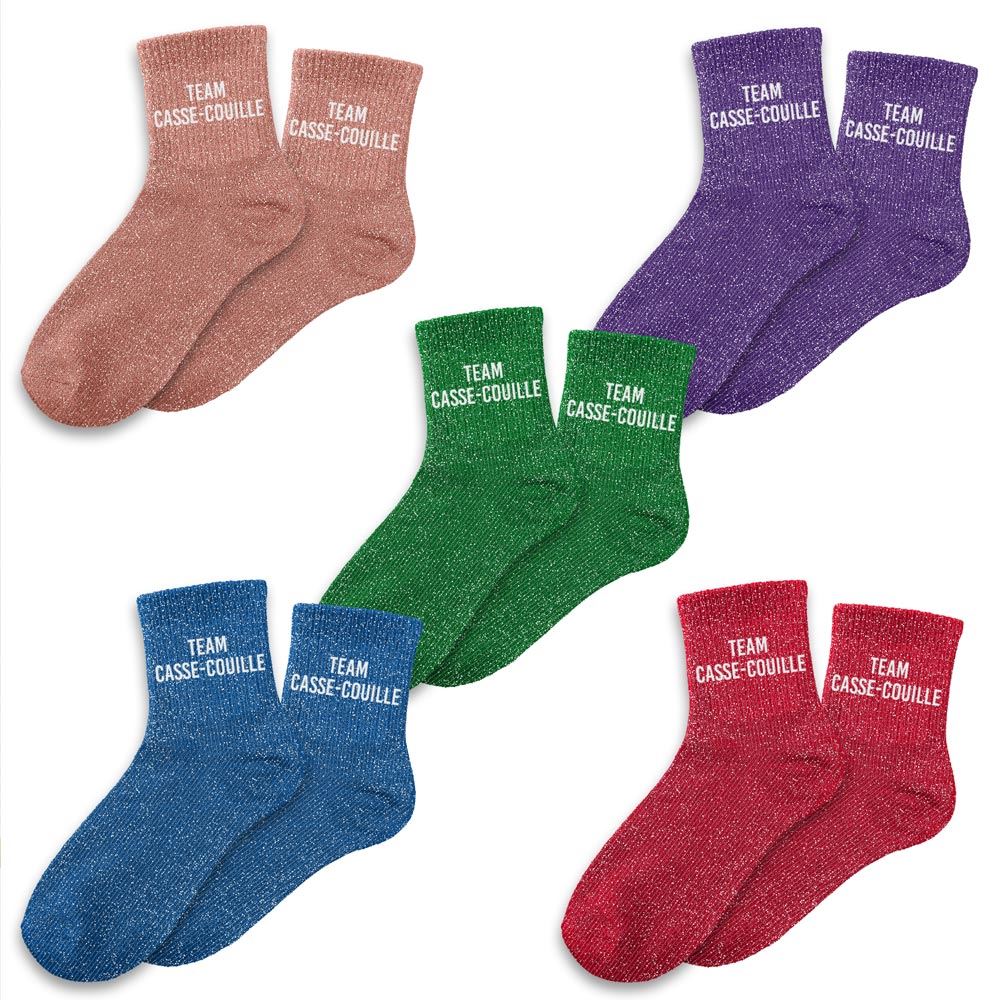 Chaussettes paillettes team casse-couille 5mods/ 15pcs