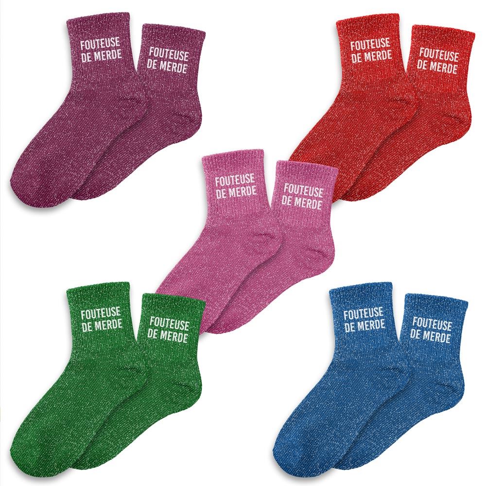 Chaussettes paillettes fouteuse de merde 5mods /15pcs
