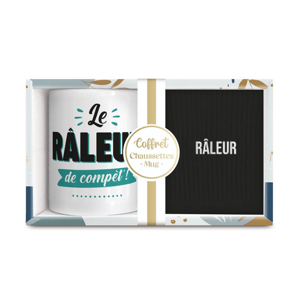 Coffret mug chaussettes homme raleur