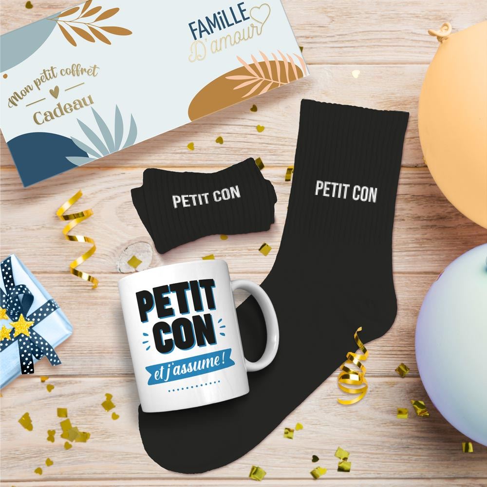 Coffret mug chaussettes homme petit con