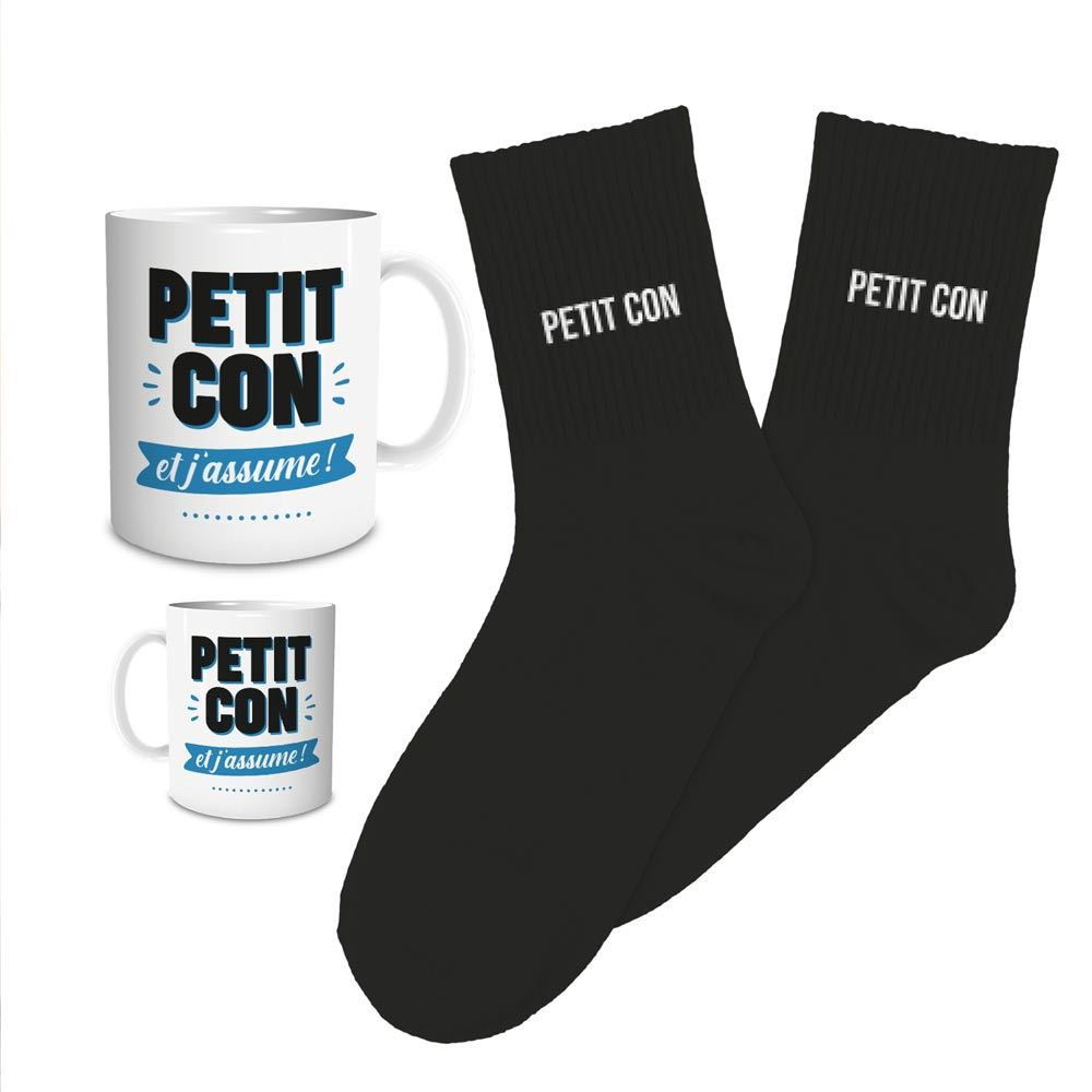 Coffret mug chaussettes homme petit con