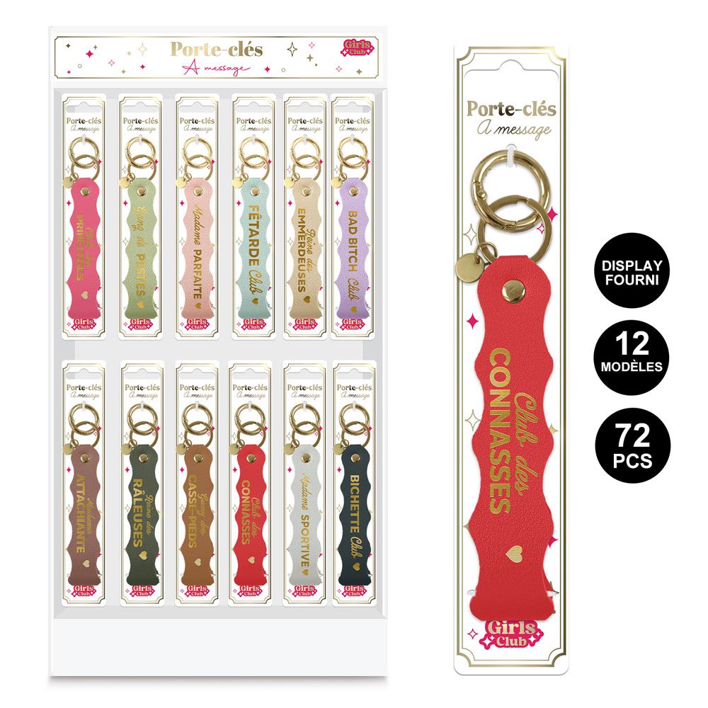 Display porte cles laniere texte 12 mods