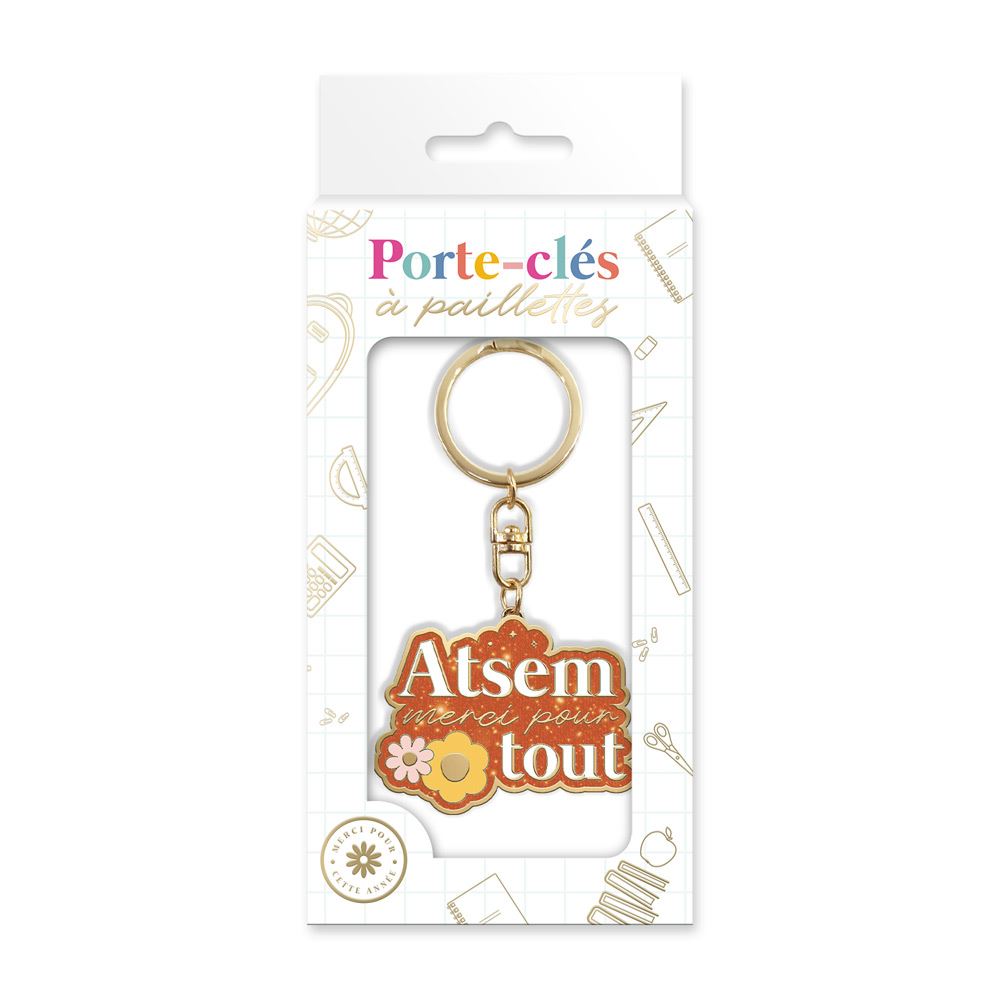 Porte-cles atsem  merci pour tout