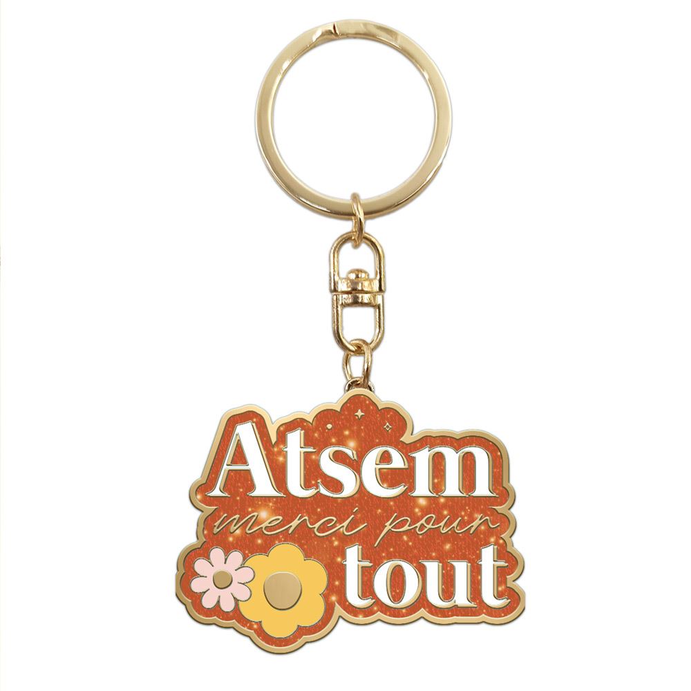Porte-cles atsem  merci pour tout