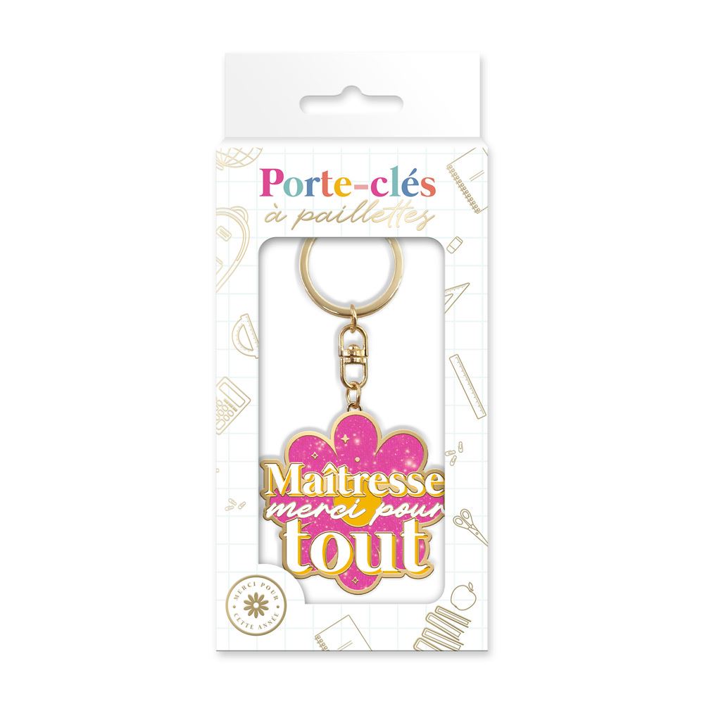 Porte-cles maitresse merci pour tout