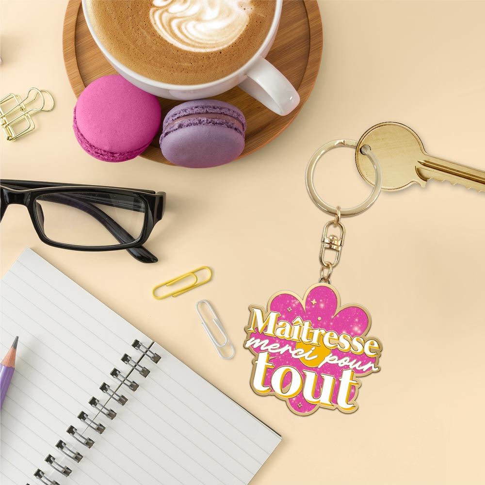 Porte-cles maitresse merci pour tout