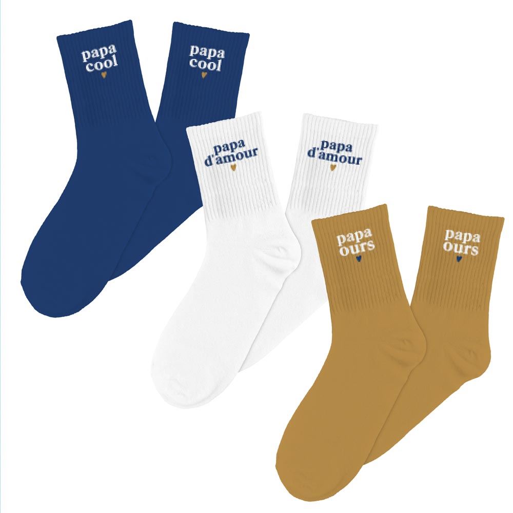 Assortiment 3 chaussettes papa