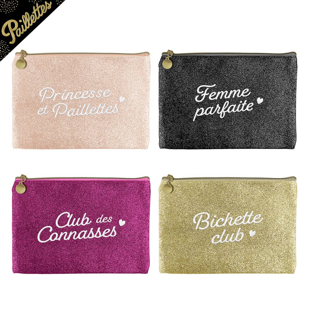 Display porte-monnaie a paillettes brodees 4mods
