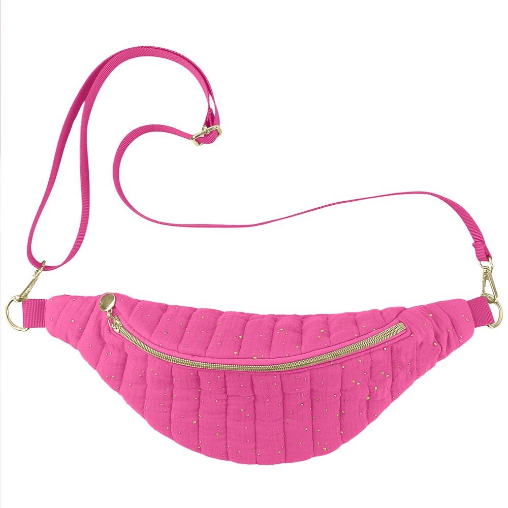 Banane gaze de coton fuchsia