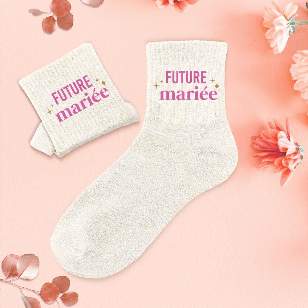 Chaussettes evjf a paillettes 
