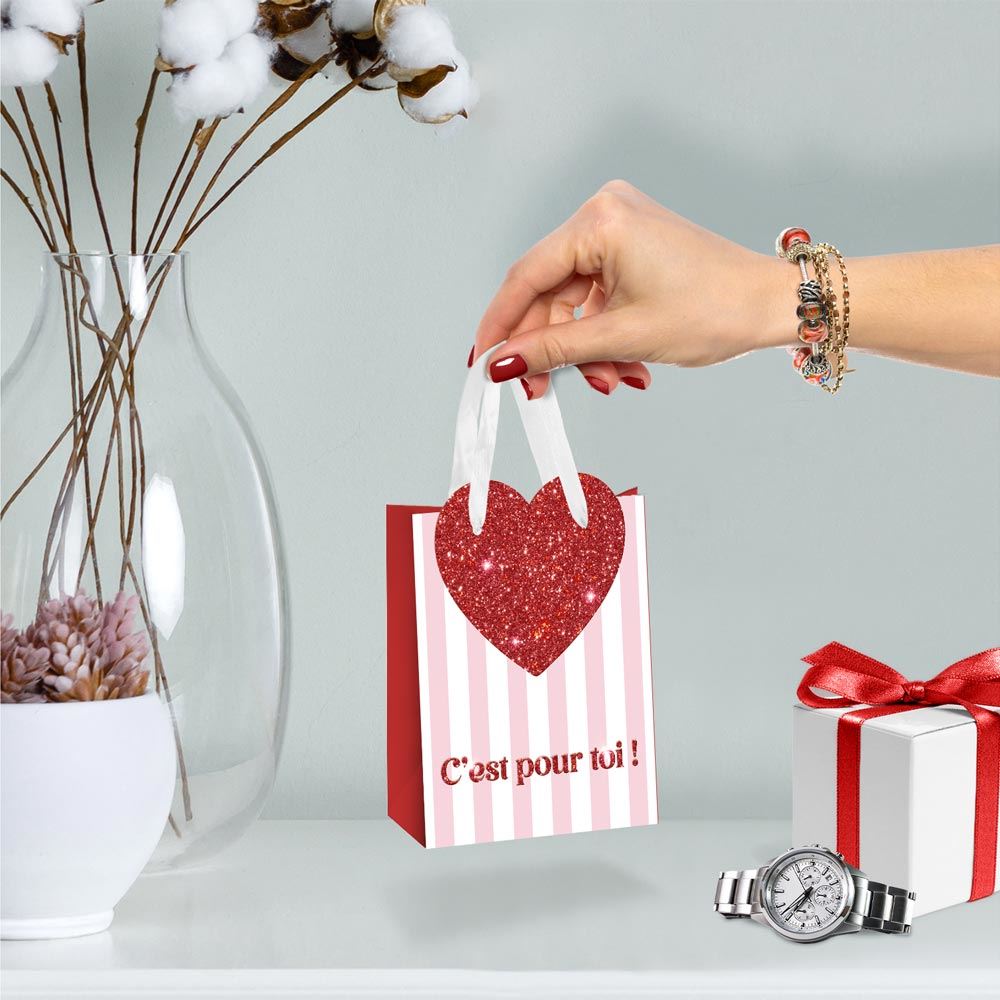 Pochette cadeau coeur tpm
