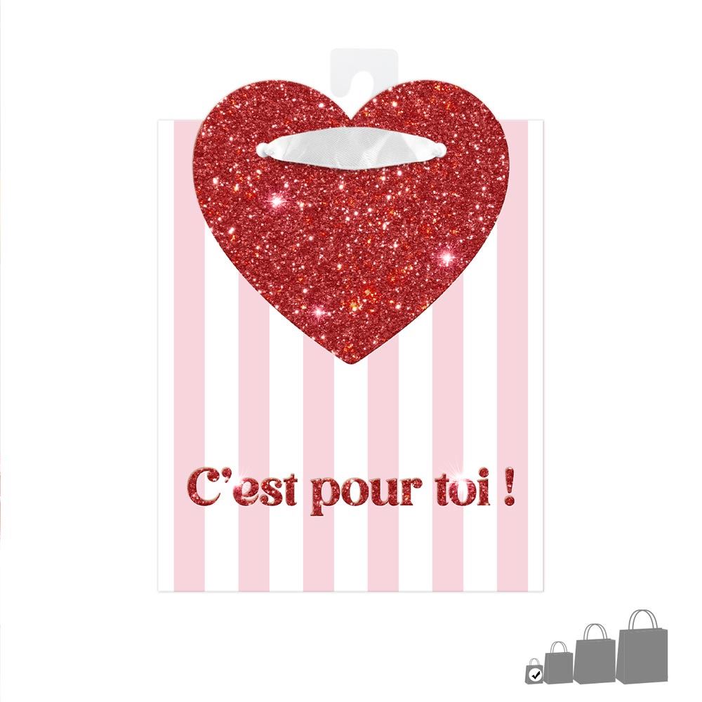 Pochette cadeau coeur tpm
