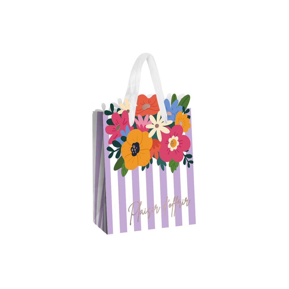 Pochette cadeau plaisir d offrir fleurs pm
