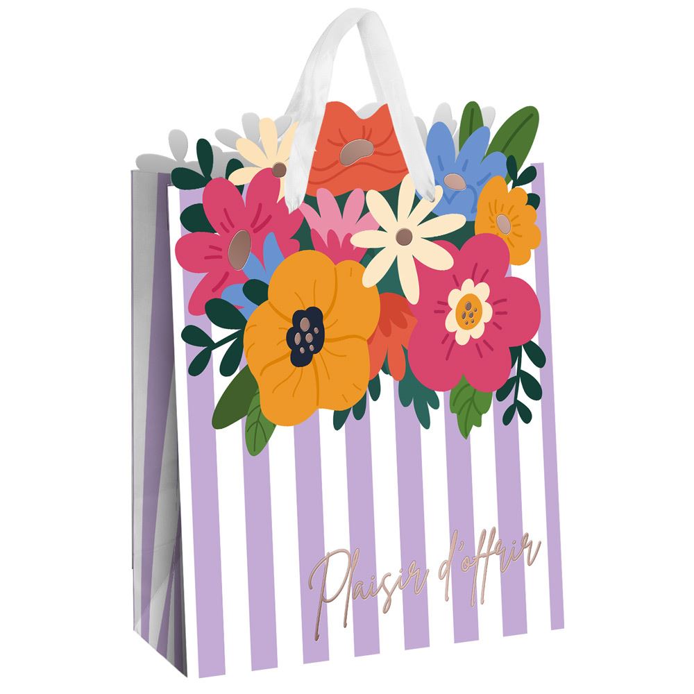 Pochette cadeau plaisir d offrir fleurs gm
