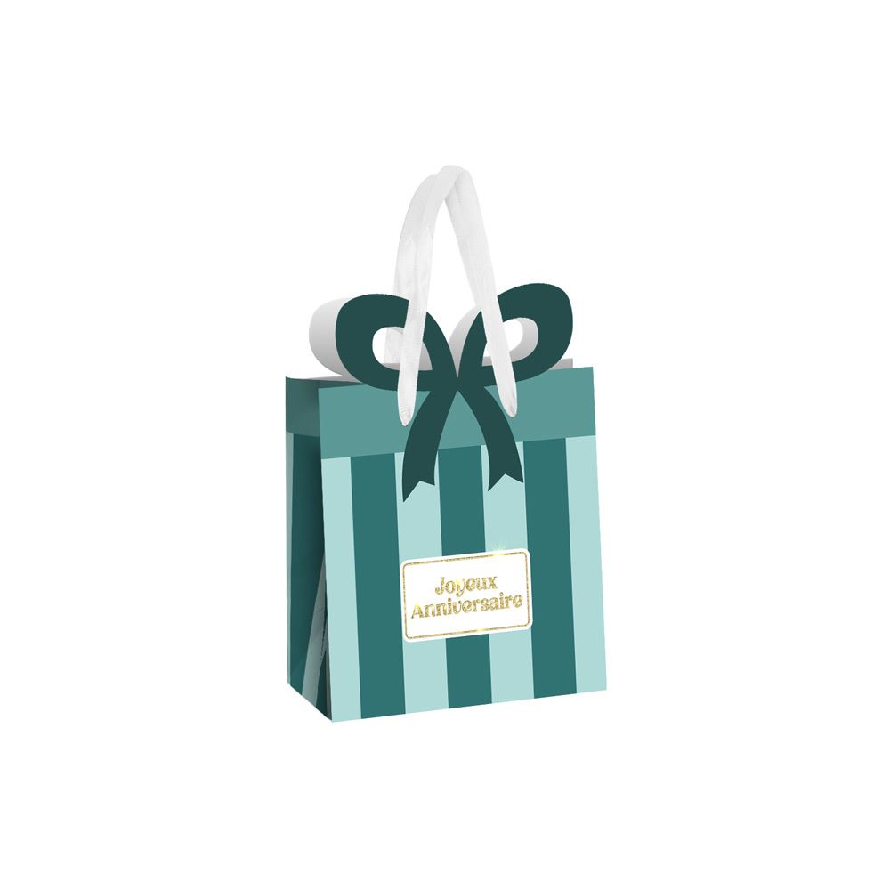 Pochette cadeau anniversaire nŒud pm
