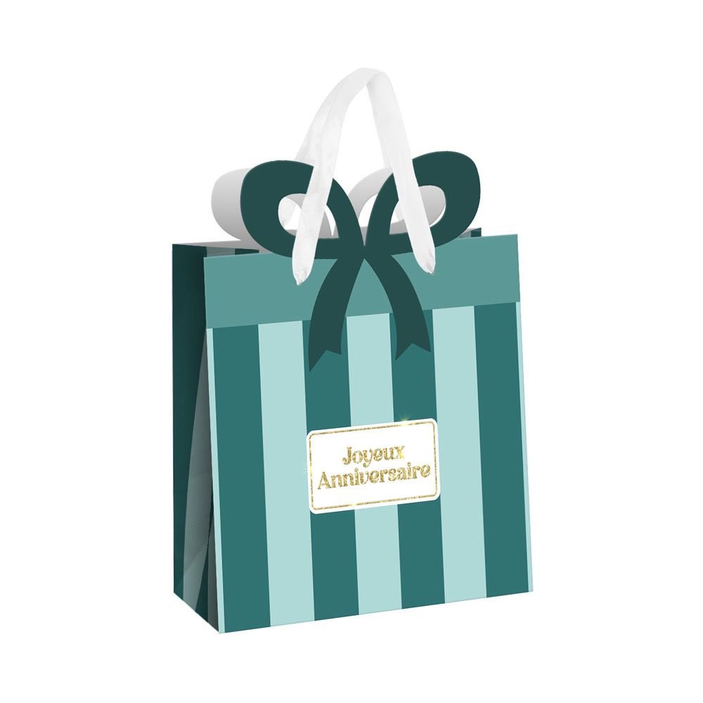 Pochette cadeau anniversaire nŒud mm
