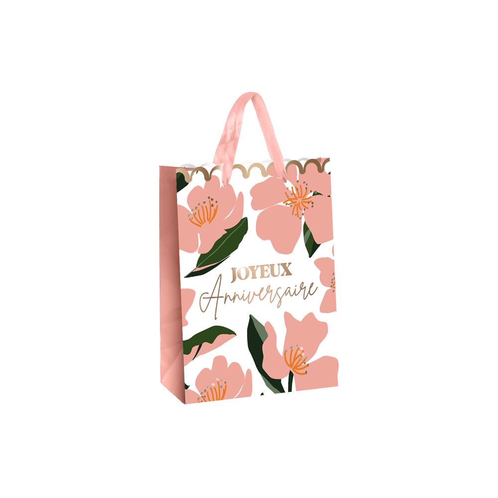 Pochette cadeau anniversaire fleur pm
