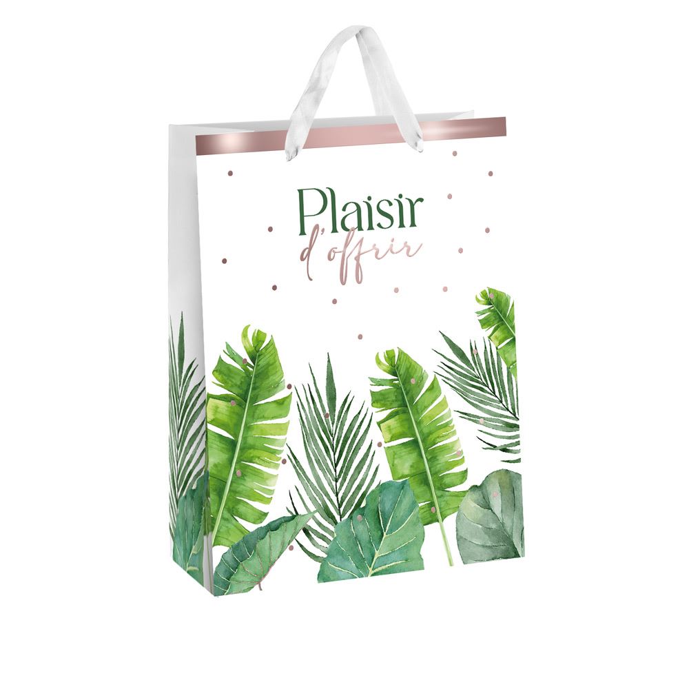Pochette cadeau plaisir d offrir tropical mm
