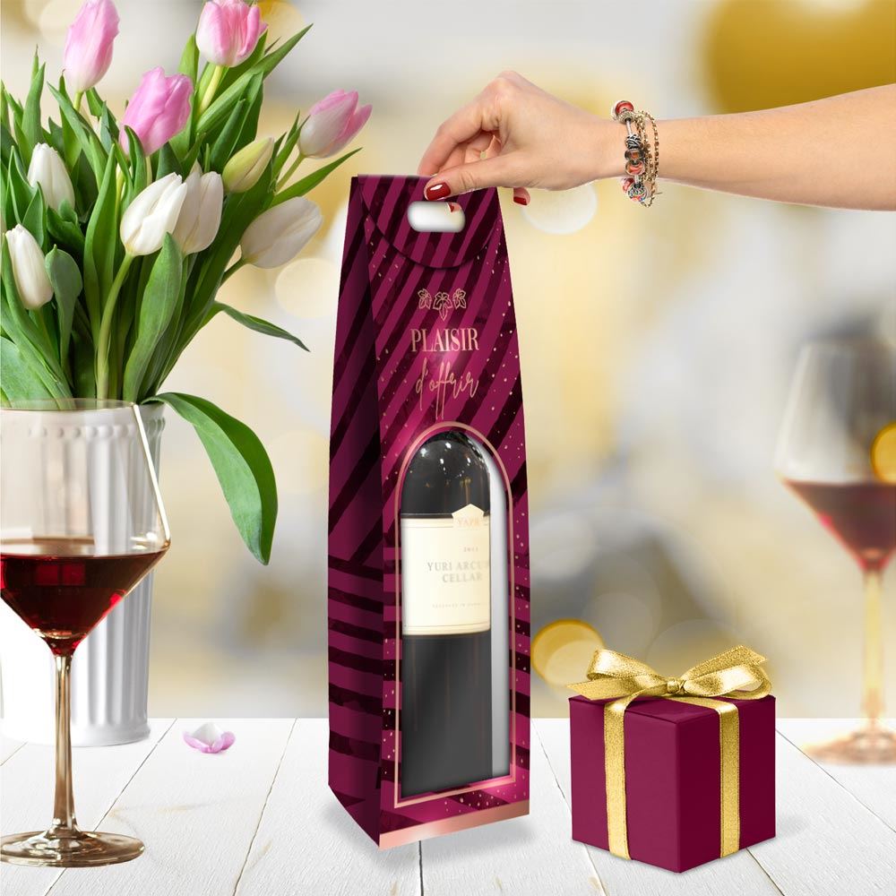 Pochette cadeau vin rabat plaisir d offrir
