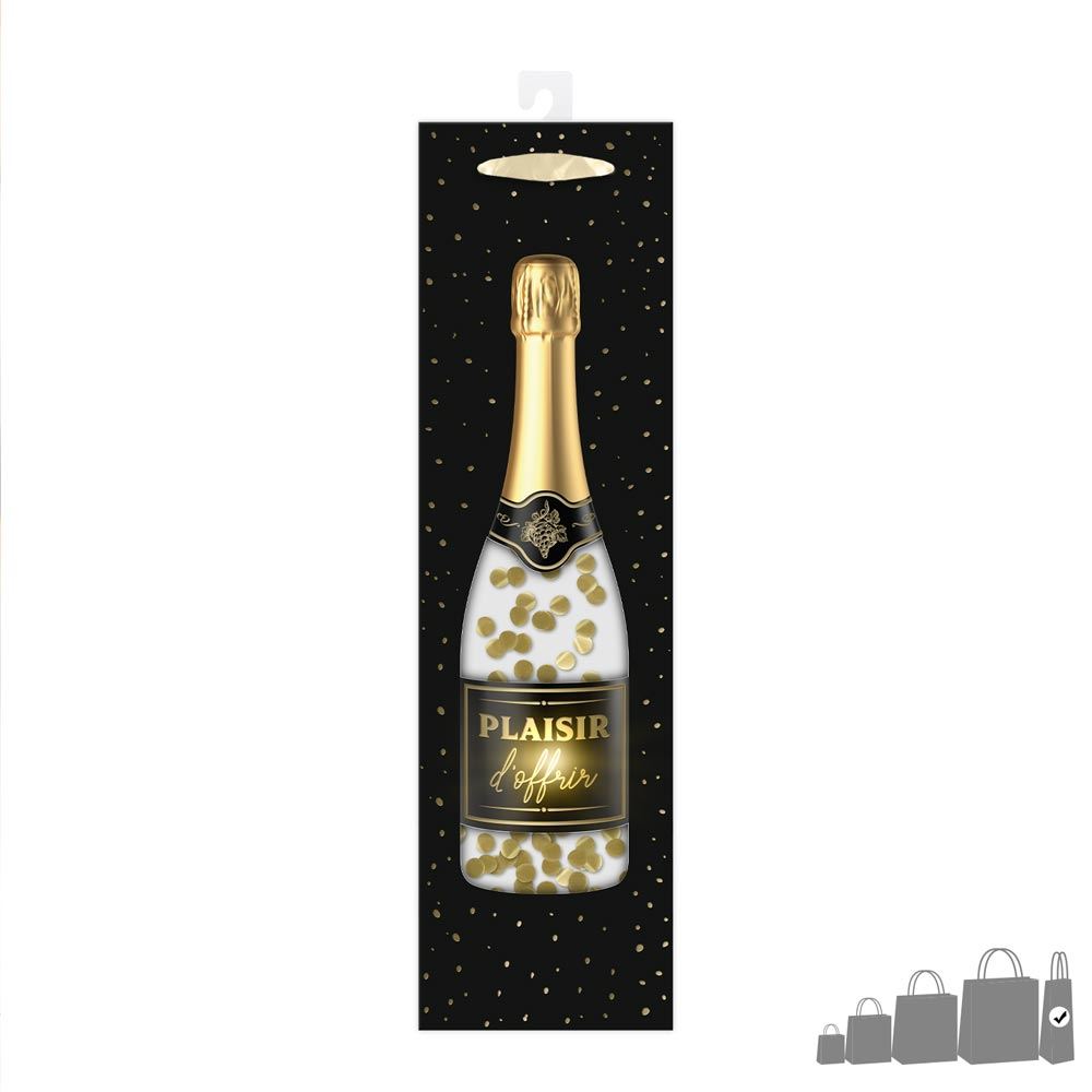 Pochette cadeau vin plaisir d offrir confettis
