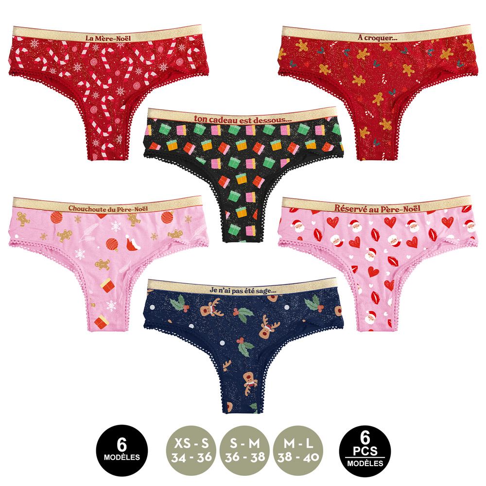 Culottes de noel assortiment 6 mods 3 sizes
