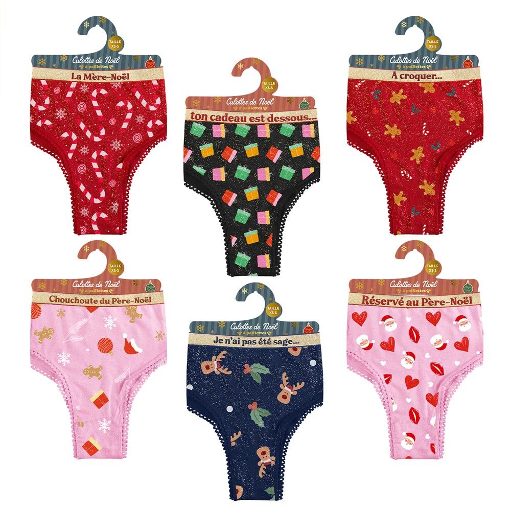 Culottes de noel assortiment 6 mods 3 sizes
