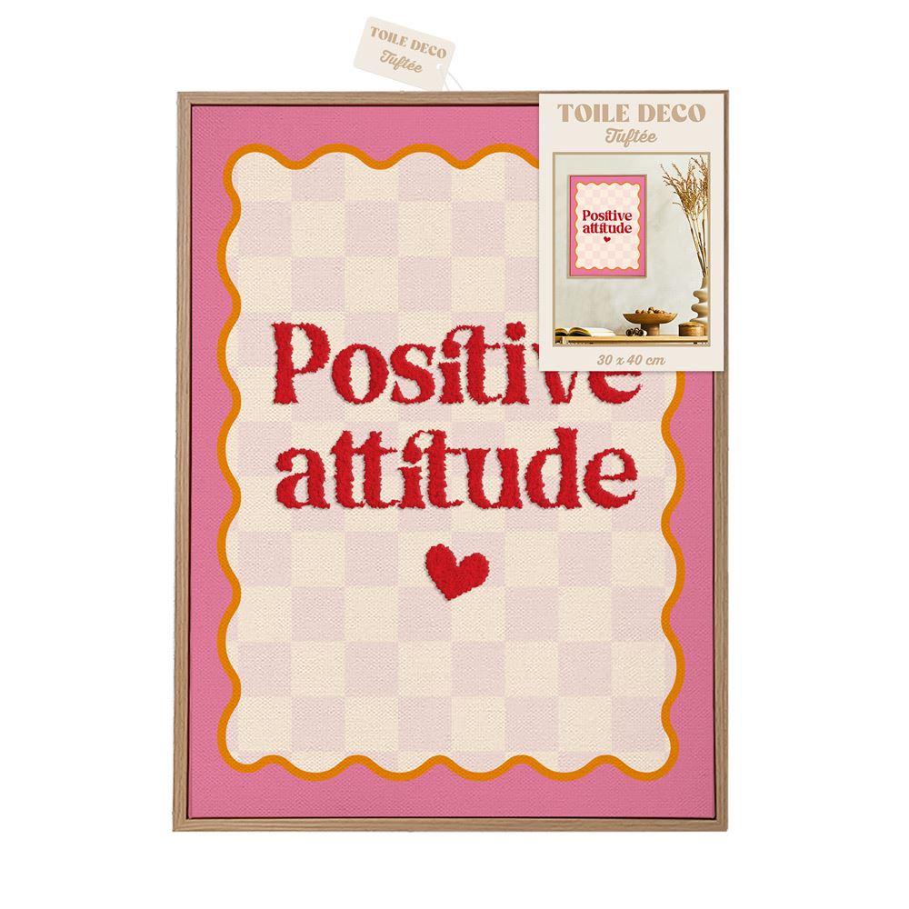 Toile tuftee positive attitude