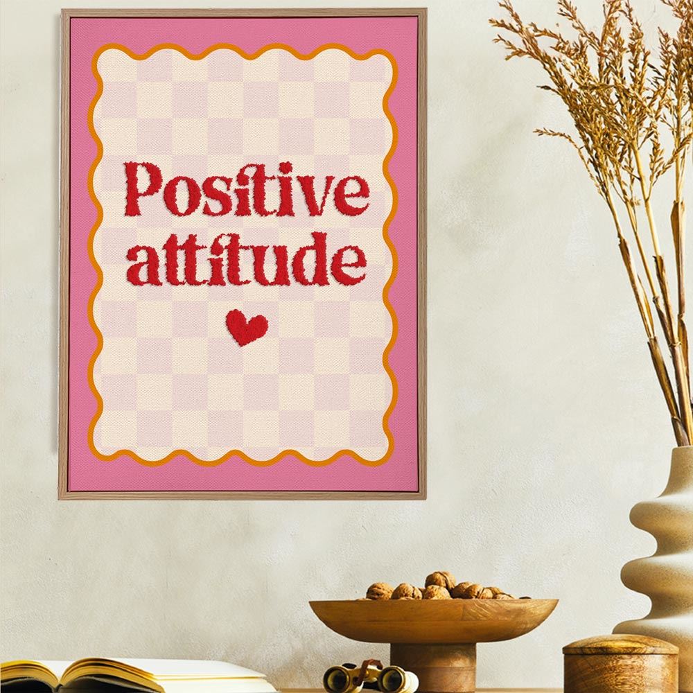 Toile tuftee positive attitude