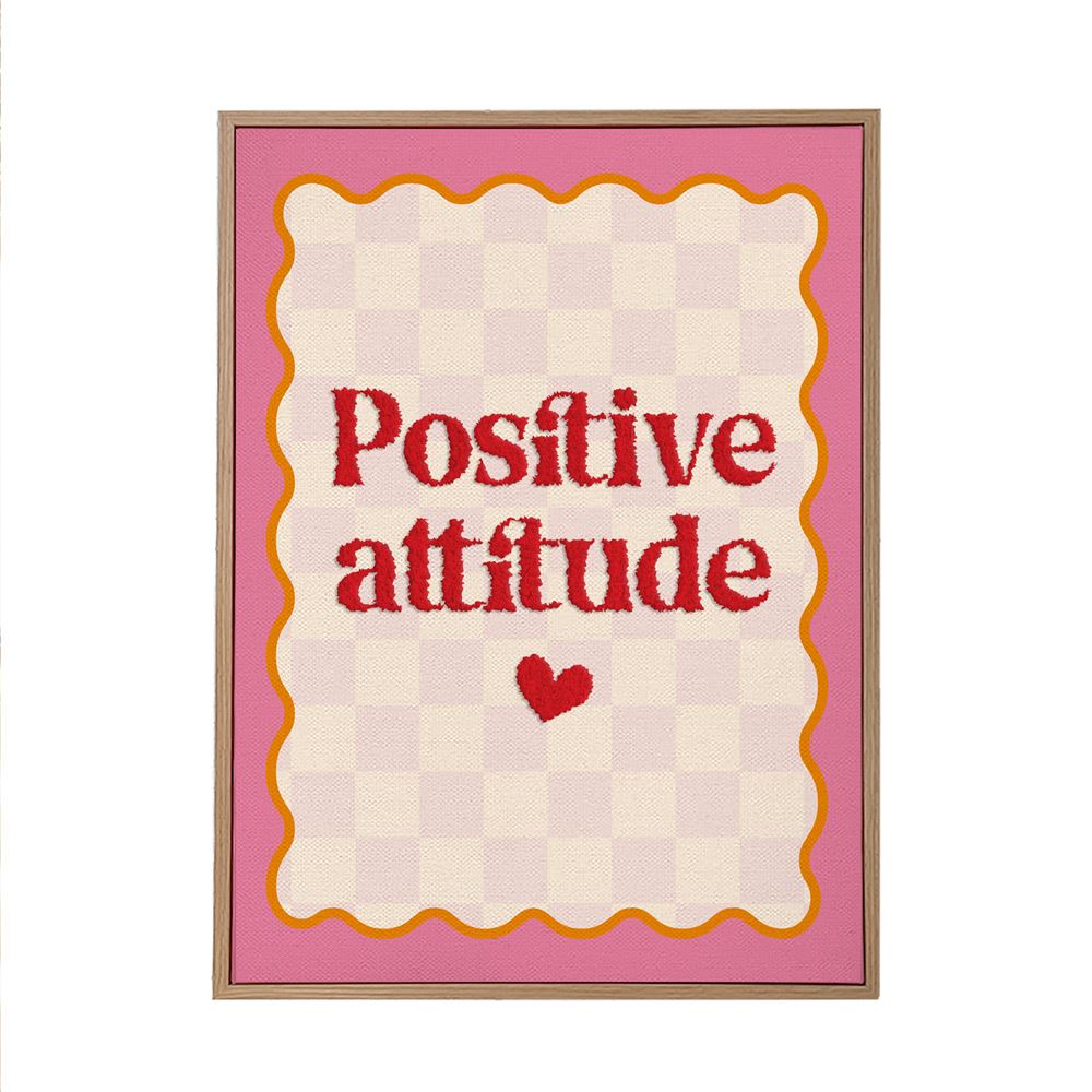 Toile tuftee positive attitude