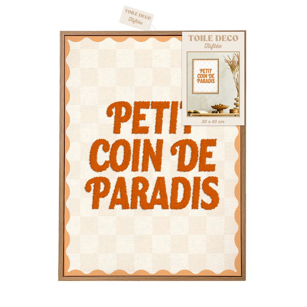 Toile tuftee petit coin de paradis