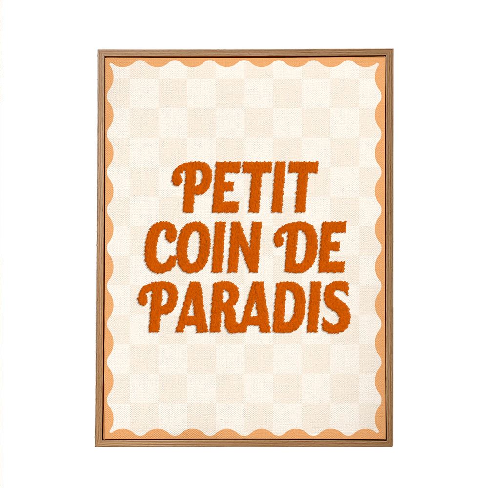 Toile tuftee petit coin de paradis