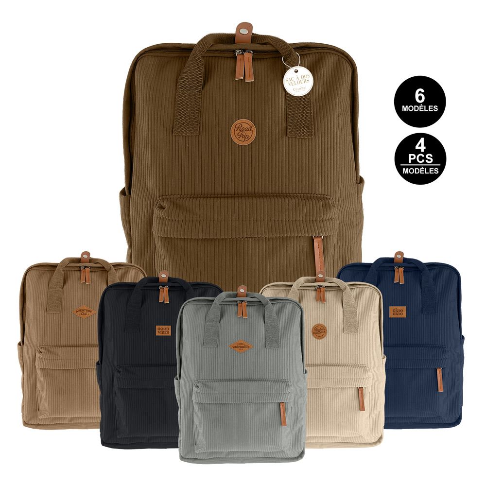 Sac a dos velours 6mods /24pcs