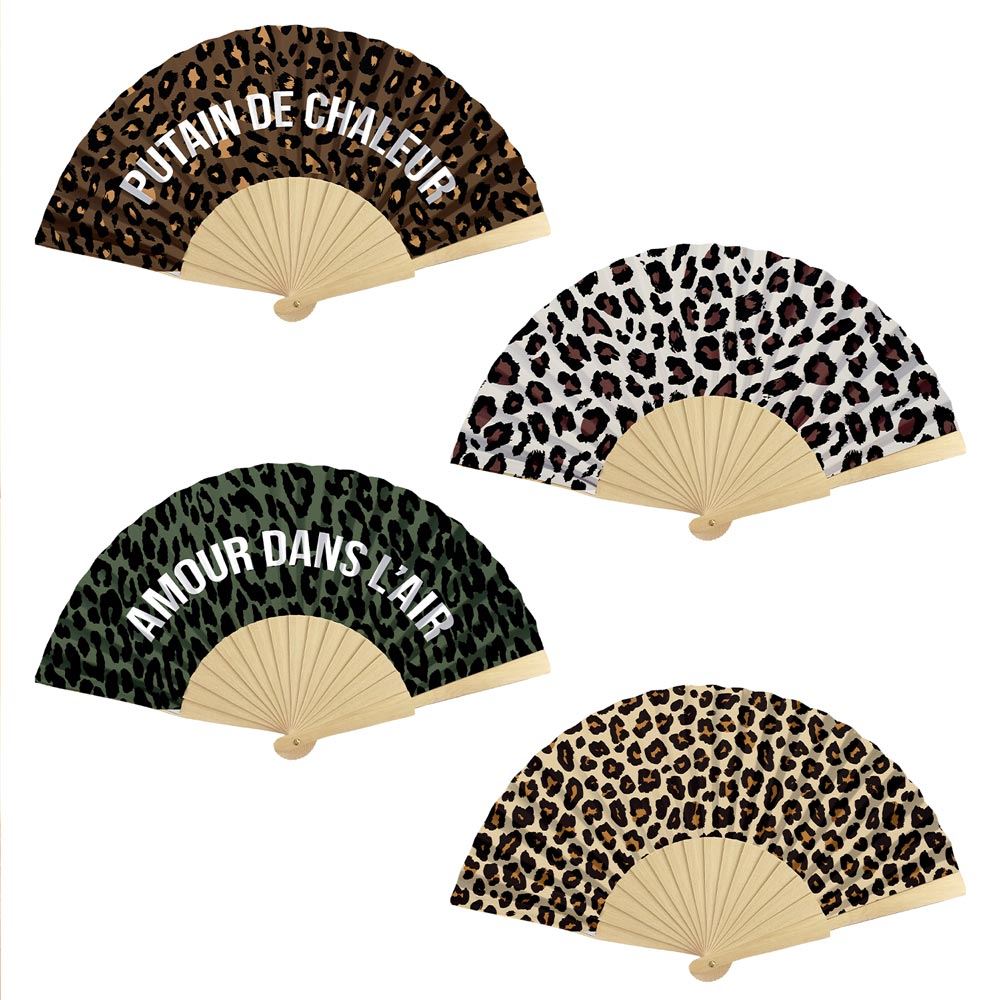 Display eventails leopard 4mods /24pcs