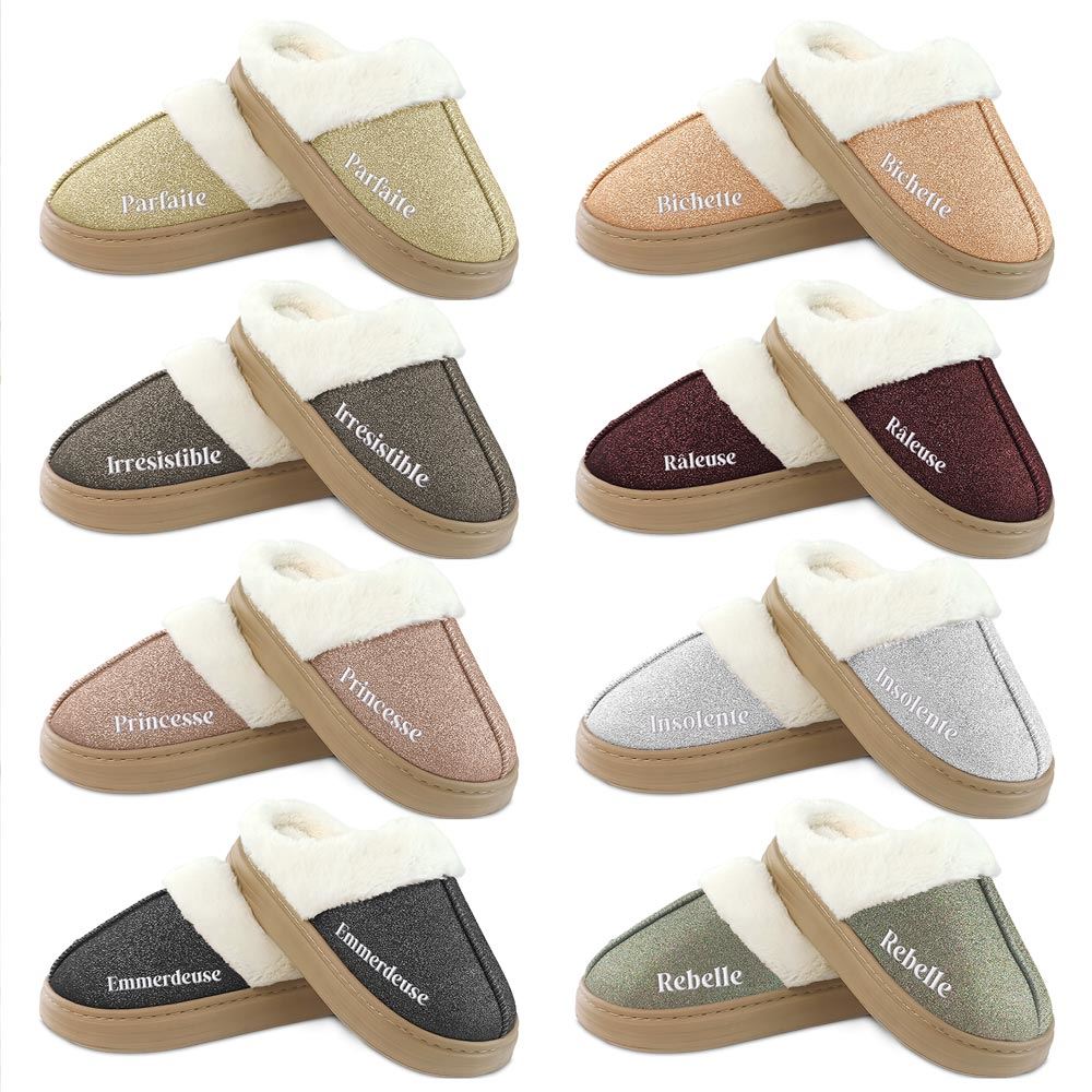 Chaussons a paillettes ass t36-37/38-39 8mods /32pcs